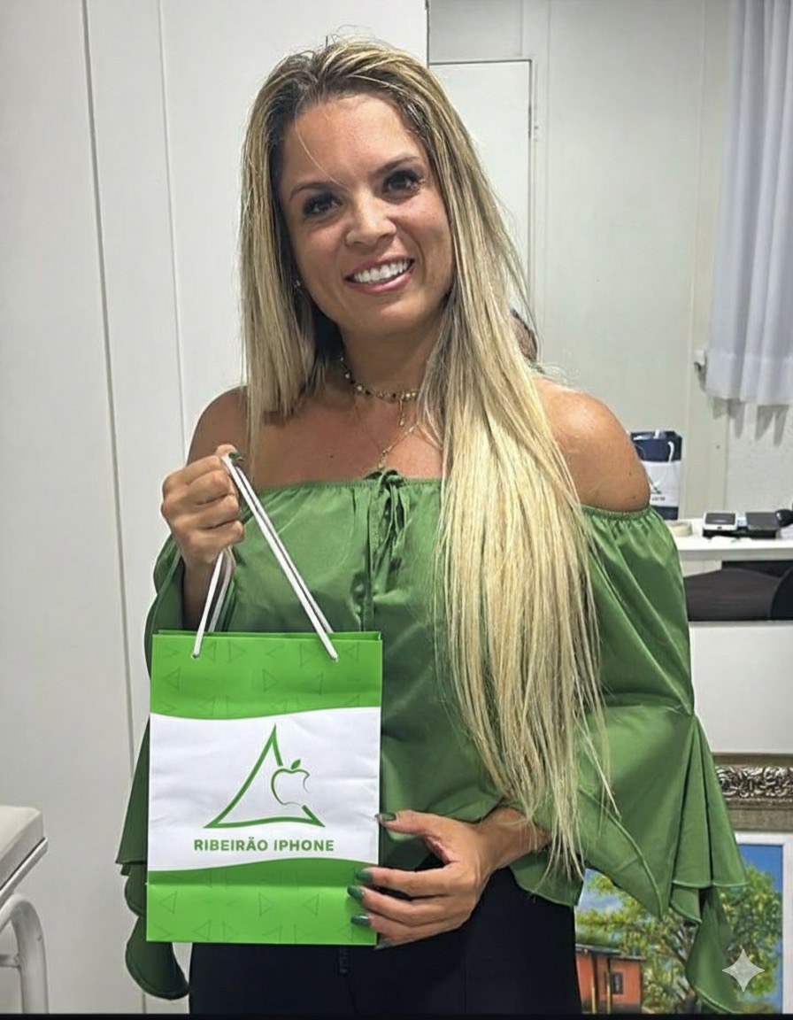 Cliente com sacola Ribeirão iPhone